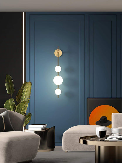 Sleek Round Glass Wall Light