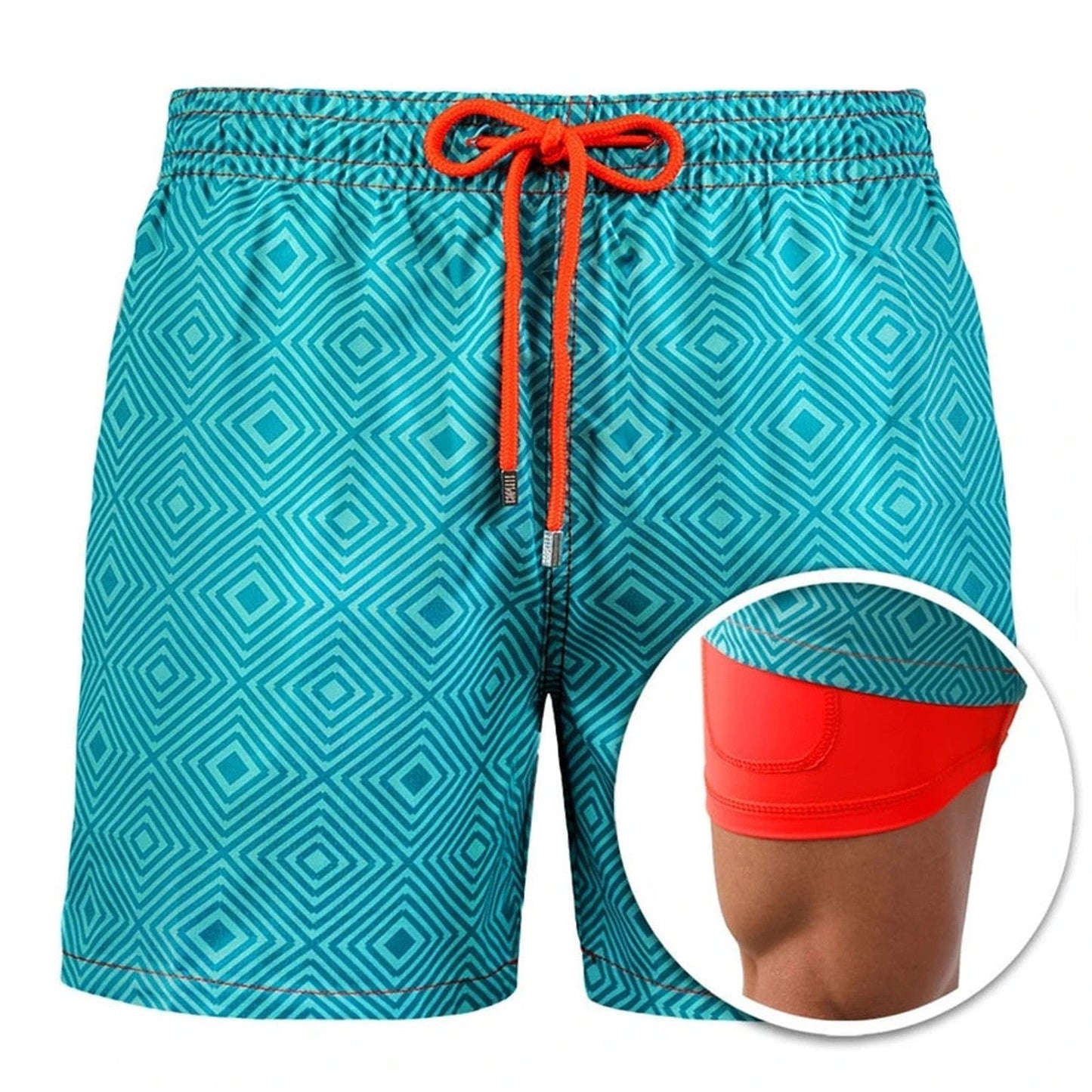 Men's Water Shorts Fast Dry Beachwear Athletic Trunks
