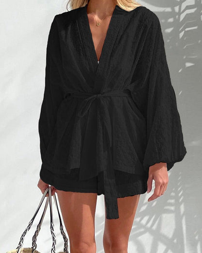 Ladies Floral Kimono Sleepwear Set