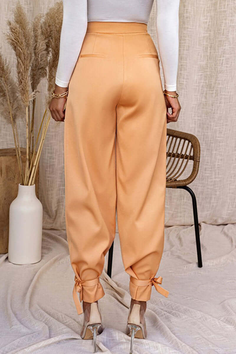 Ladies Slim Fit Ankle Tie Pants