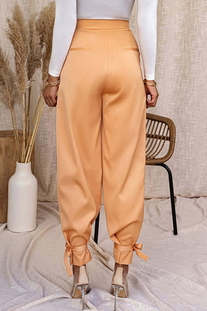 Ladies Slim Fit Ankle Tie Pants
