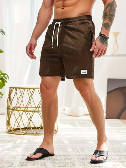 Men's Breathable Summer Shorts with Elastic Waist