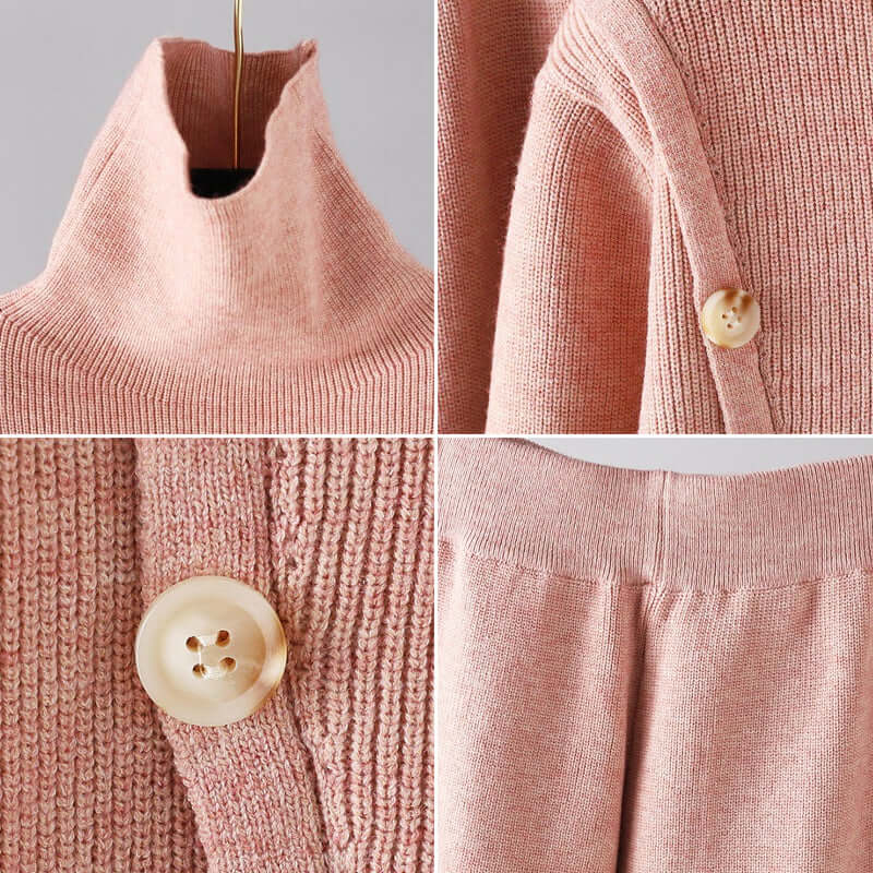 Cozy Women's Cable Knit Top Set