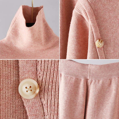 Cozy Women's Cable Knit Top Set
