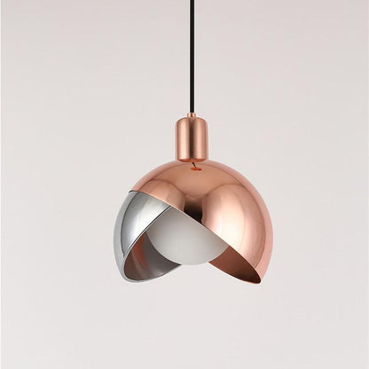 Customizable Chrome Hanging Lamp with Clear Glass Shade