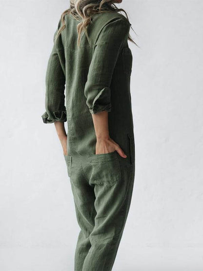 Ladies' Pocket Front Romper Jumpsuit