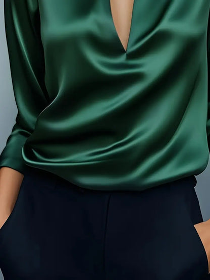 High Quality V Neck Women's Blouse