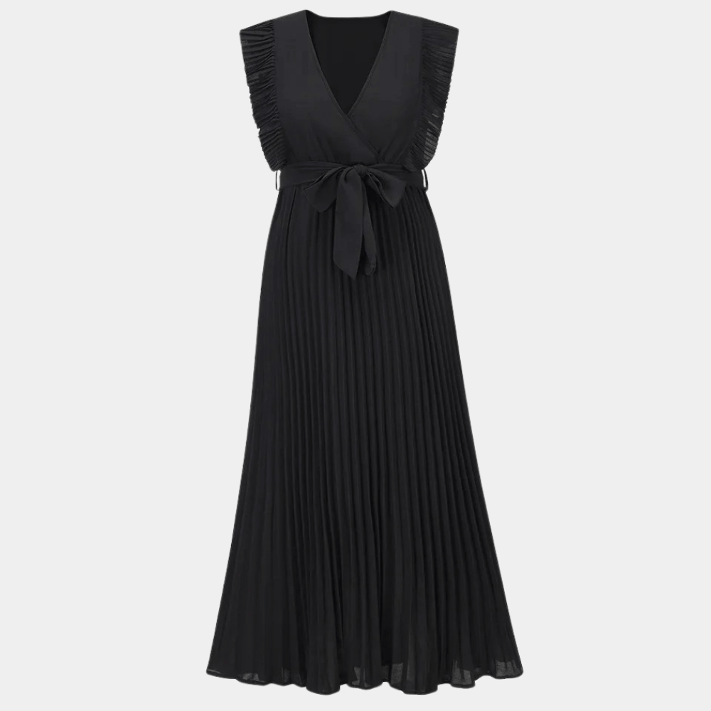 Chic Floor Length V Neck Evening Dress