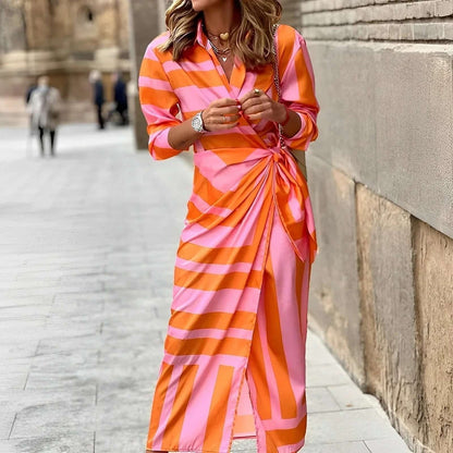 Ladies Floral Wrap Around Dress