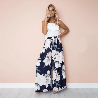 Ladies Elegant Floral Pattern Pants