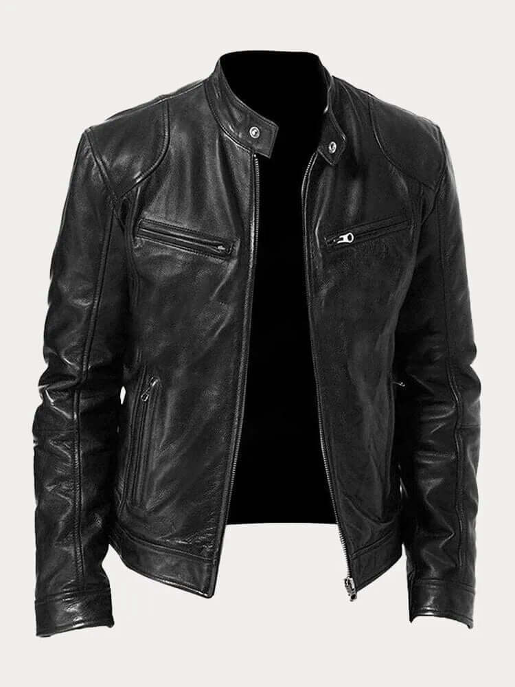 Vintage Style Genuine Leather Coat - Luxivelle