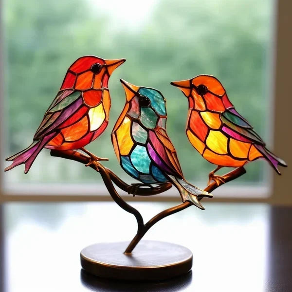 Beautiful Glass Bird Figurine Home Decoration