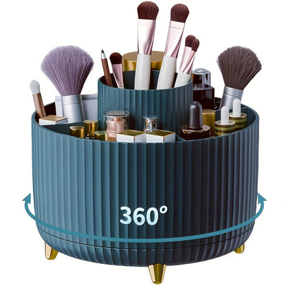 Rotating Makeup Storage Organizer with 5 Compartments