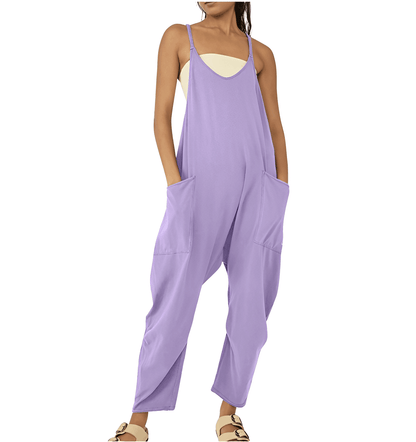 Summer Shorts Jumpsuit for Women with Pockets