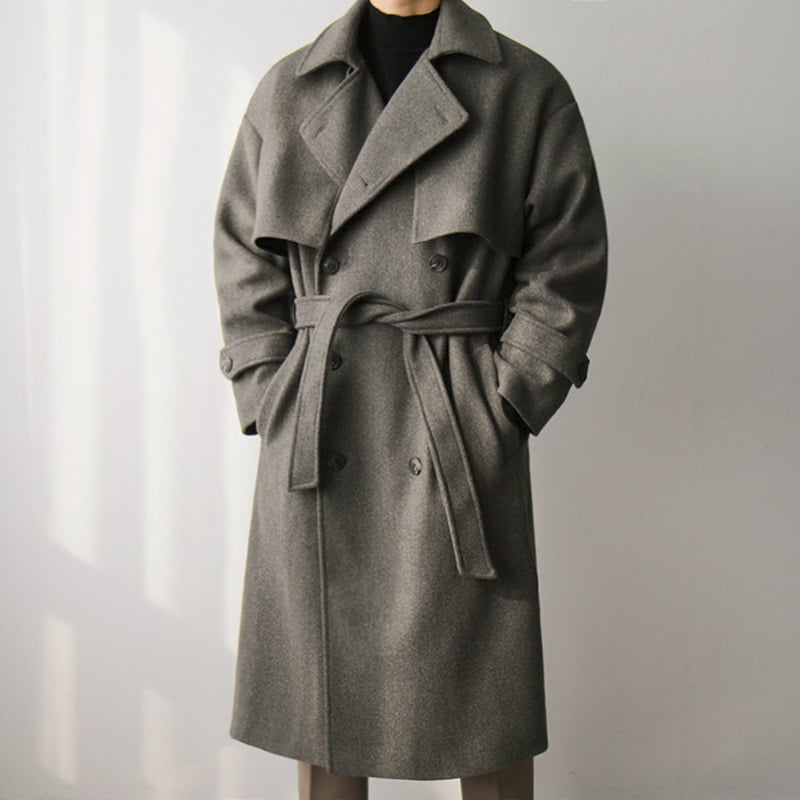 Warm Mens Heavy Parka Coat (Grey)