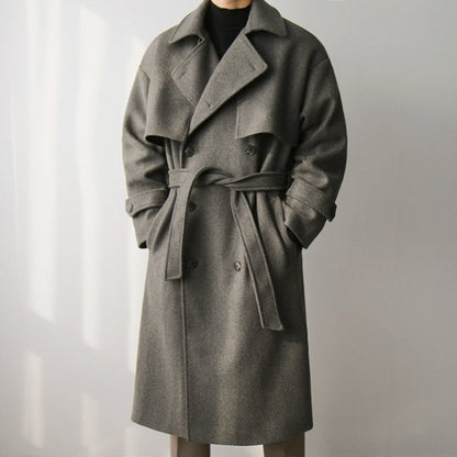 Warm Mens Heavy Parka Coat (Grey)