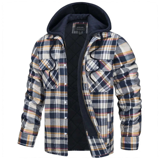 Classic Plaid Men's Winter Jacket - Luxivelle