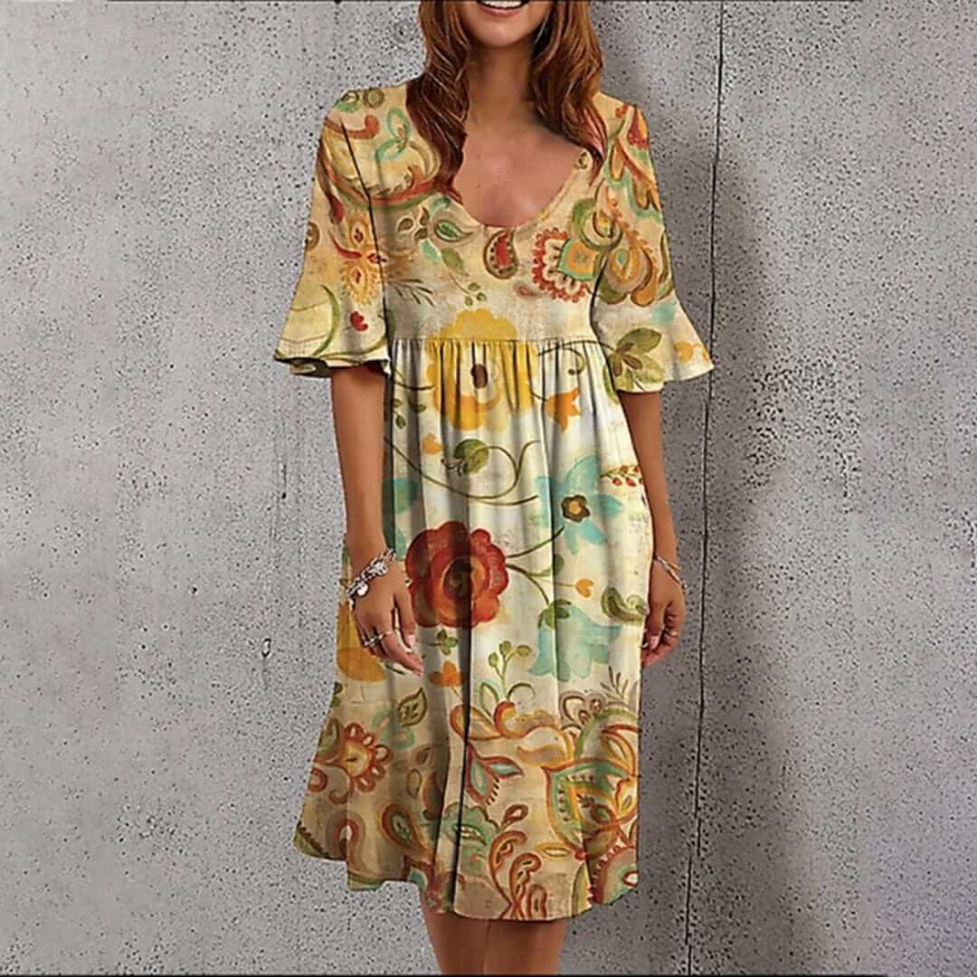 Pretty Garden Party Midi Dress - Luxivelle