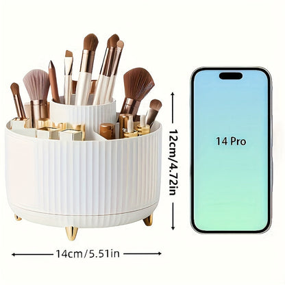 Rotating Makeup Storage Organizer with 5 Compartments