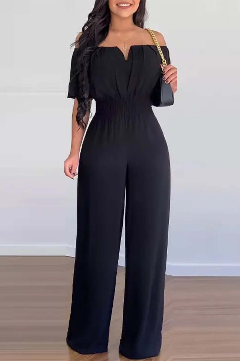 Ladies' Cold Shoulder Short Jumpsuit