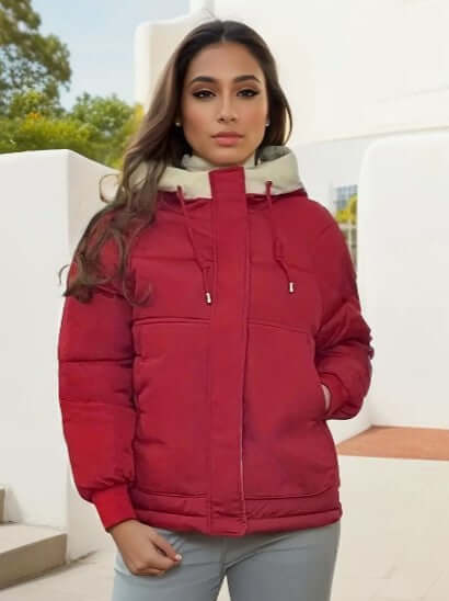 Warm Women's Hooded Fleece Coat