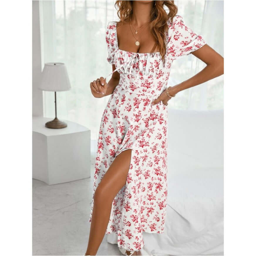 Beautiful Floral Sundress - Casual Midi Dress