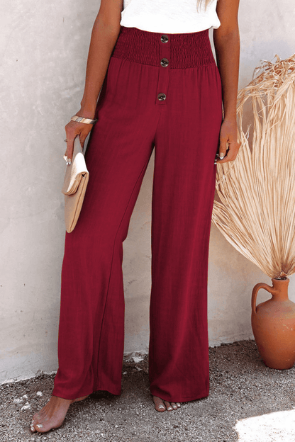 Ladies Comfortable Loose Fit Pants with Button Fly