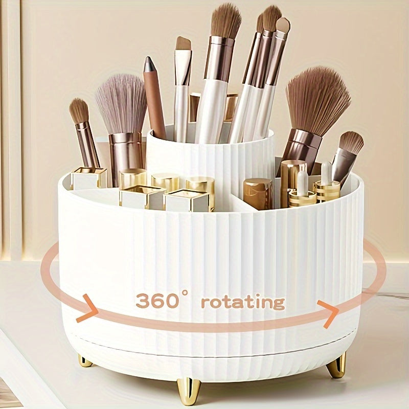Rotating Makeup Storage Organizer with 5 Compartments