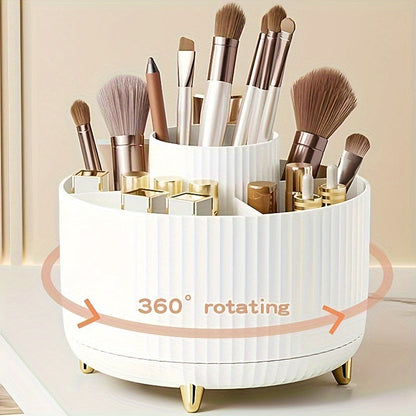 Rotating Makeup Storage Organizer with 5 Compartments