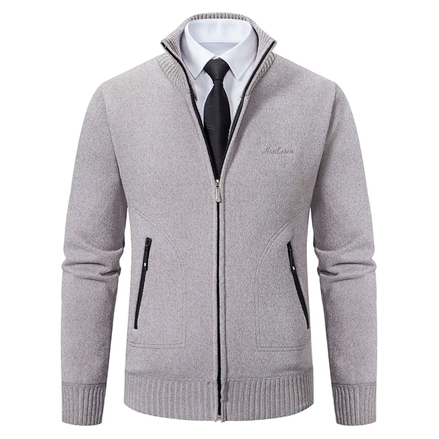 Men's Soft Crew Neck Sweater Cardigan