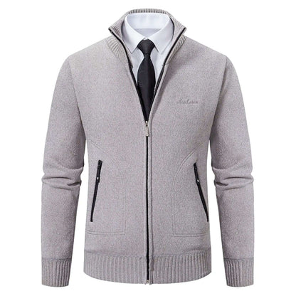 Men's Soft Crew Neck Sweater Cardigan
