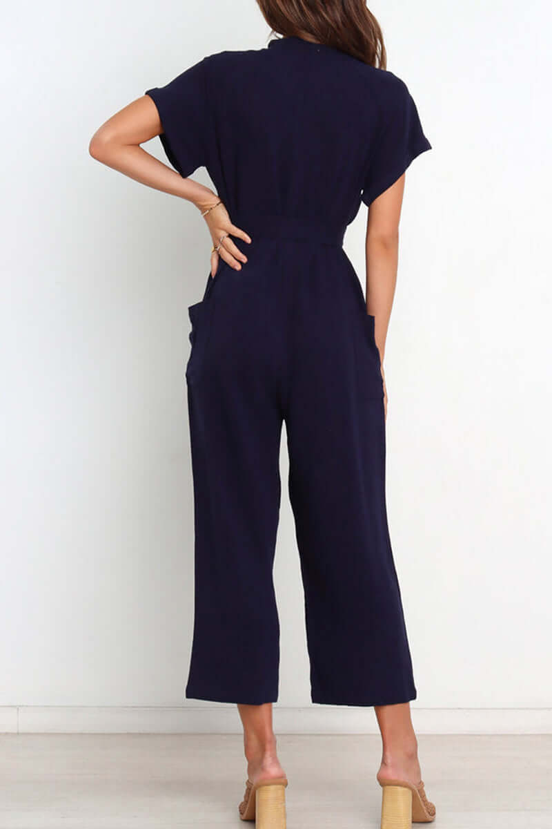 Ladies' Classic V-Neck One-Piece Jumpsuit