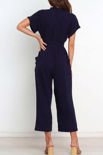 Ladies' Classic V-Neck One-Piece Jumpsuit