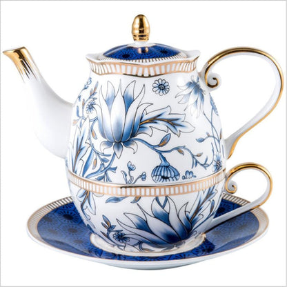 Delicate Blue Flower China Tea Set