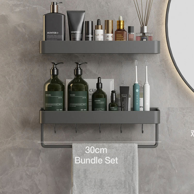 Contemporary White Bathroom Shelf