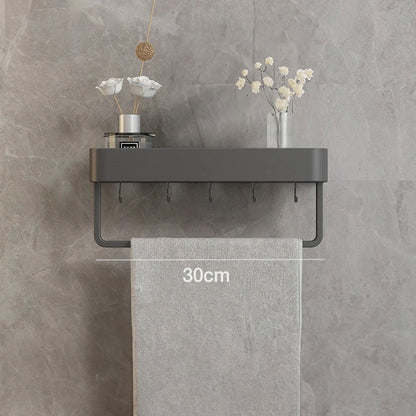 Contemporary White Bathroom Shelf