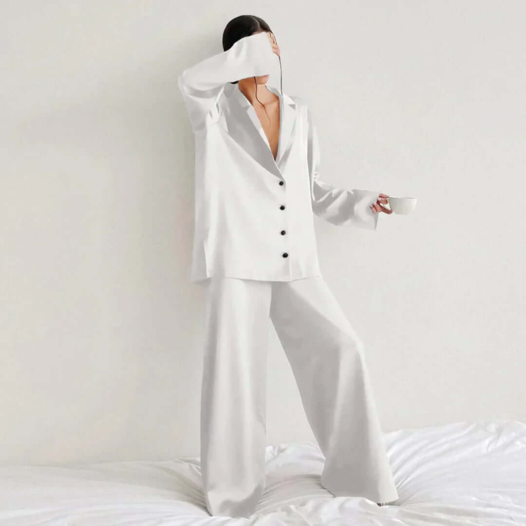 Ladies Classic Fit Shirt & Loose Pant Set