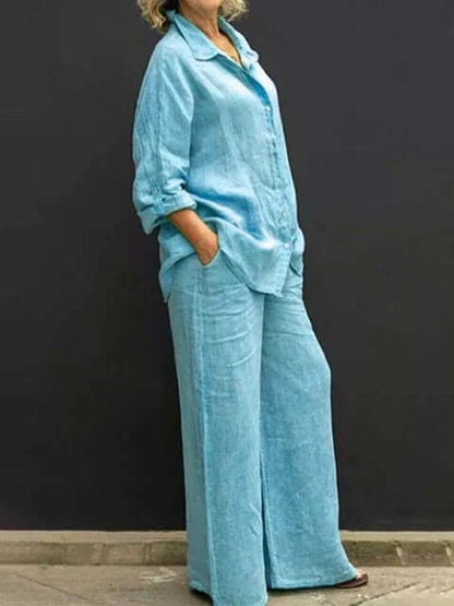 Women's Casual Blouse & Loose Fit Pants