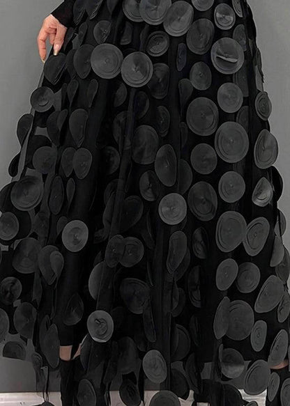 Floral Spot Flowy Mid Length Skirt