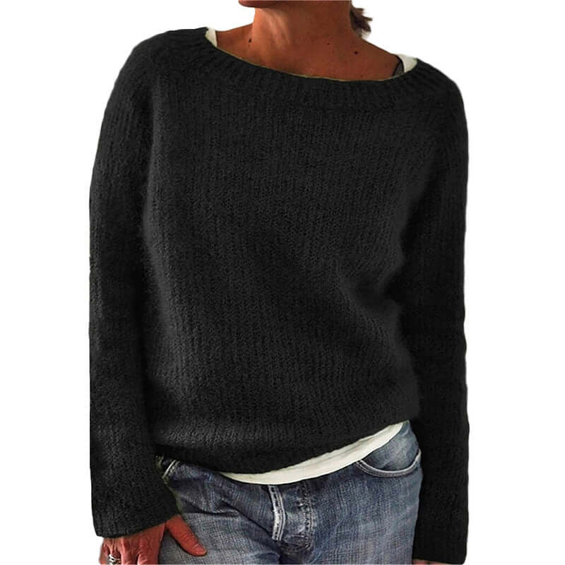 Comfortable Women's Casual Knit Sweater - Luxivelle