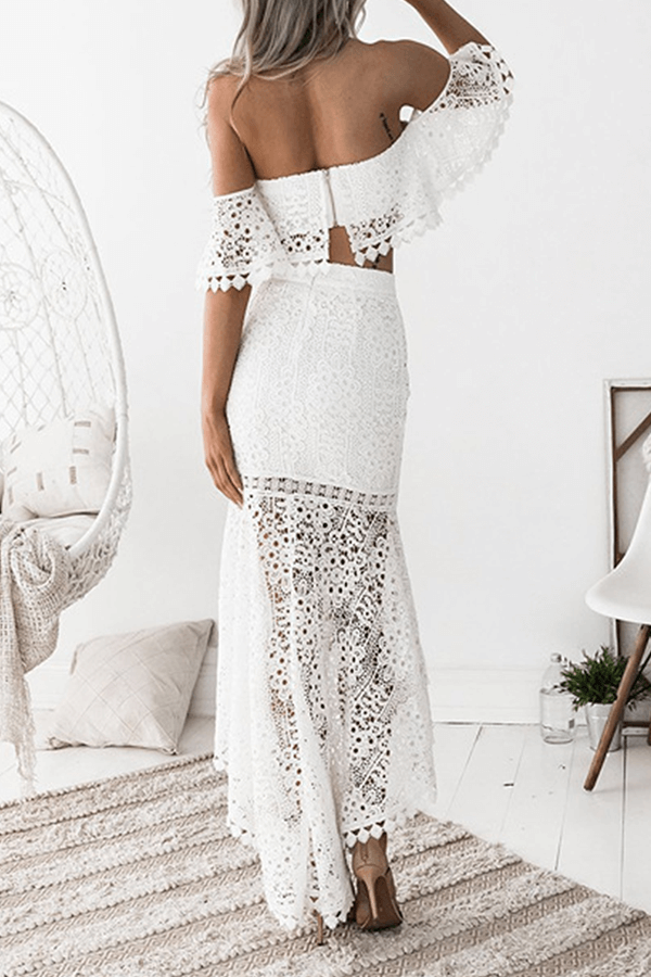 Delicate Floral Two Piece Outfit