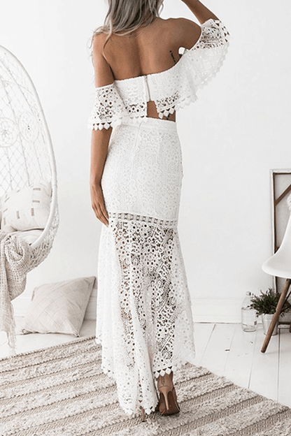 Delicate Floral Two Piece Outfit