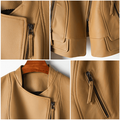 Women's Fashionable Faux Leather Coat