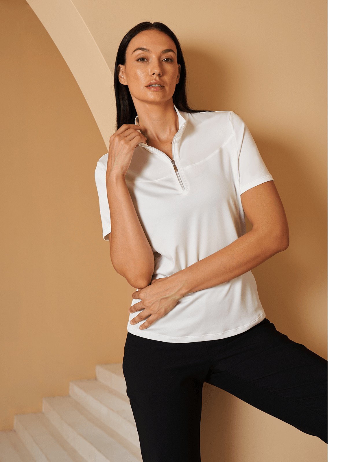 Premium Golf Quarter Zip UPF 50+ Polo Shirt