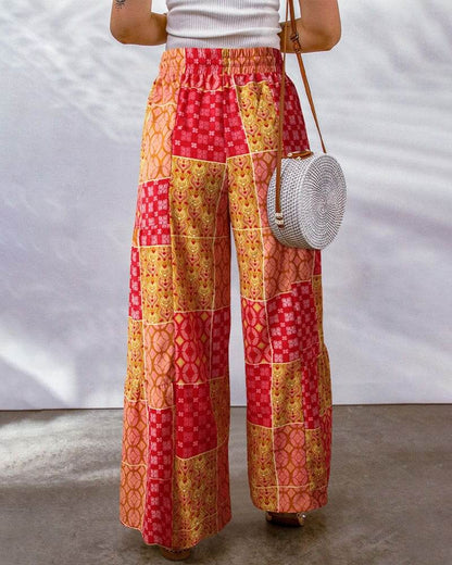 Ladies Loose Fit Wide Leg Pants