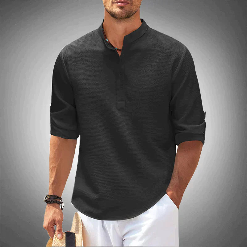 Casual Short Sleeve Men's Henley Top