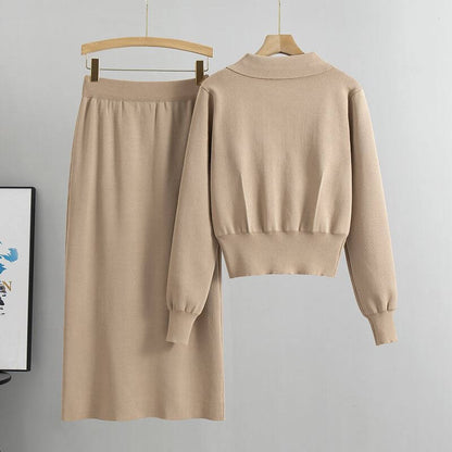 Ladies' Sweater Top and Flowy Maxi Skirt Set