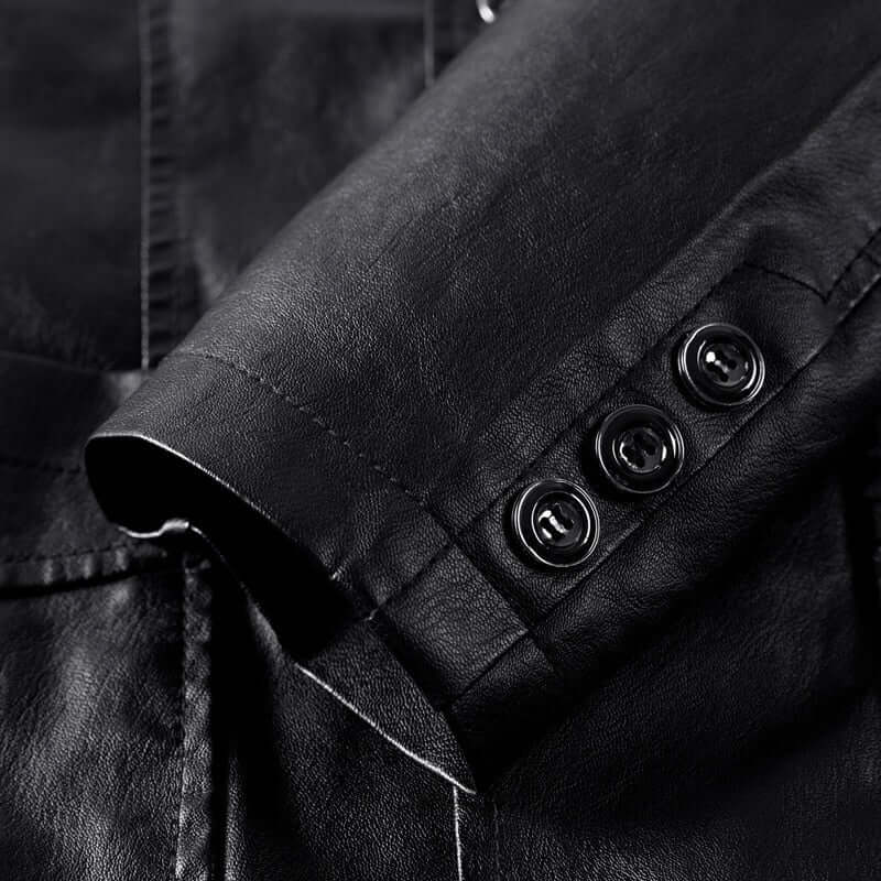 Stylish Men's Fitted Leather Jacket