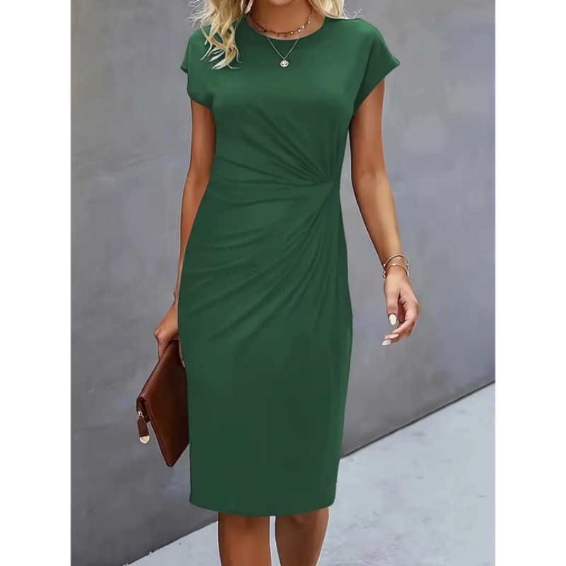 Short -sleeved formal dress for women | Midi 4
