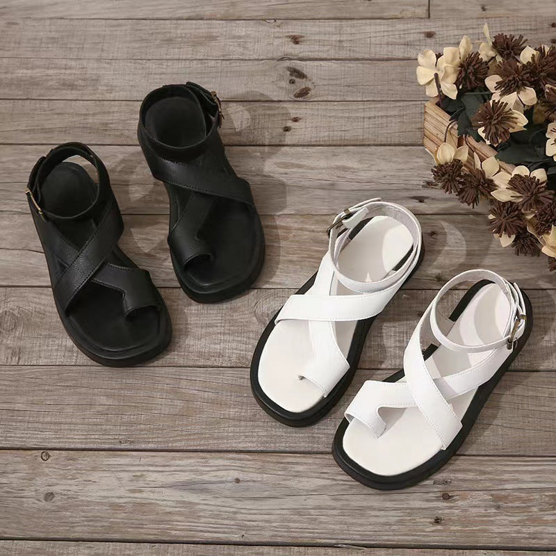 Ladies High Heel Summer Sandals with Cross Straps
